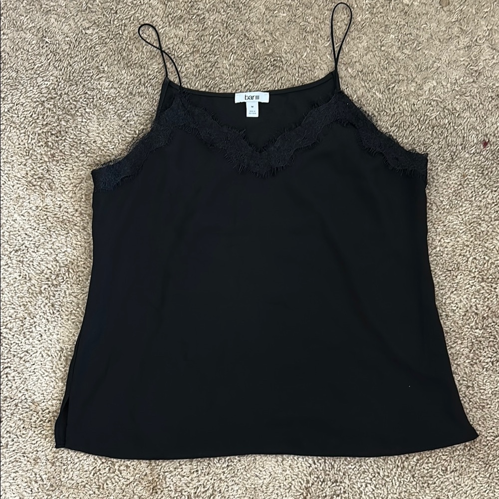 Bar III Black Sleeveless Camisole Top